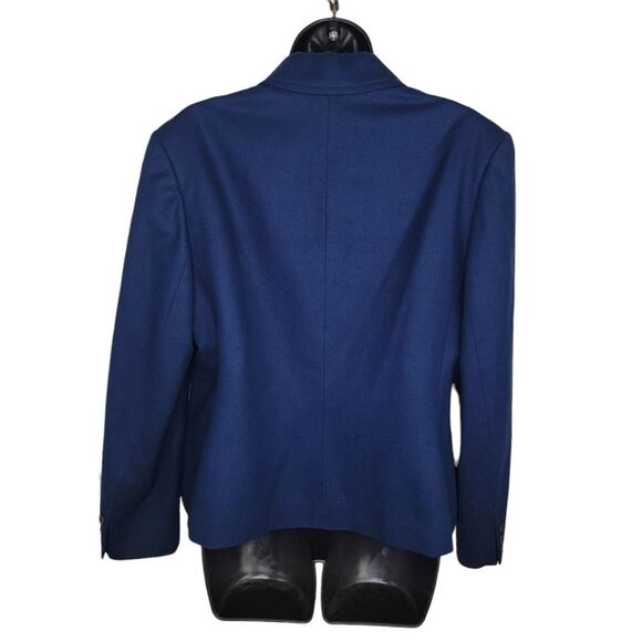 Pendleton Vintage 70s virgin wool navy blue blazer jacket size 14 - Picture 2 of 6